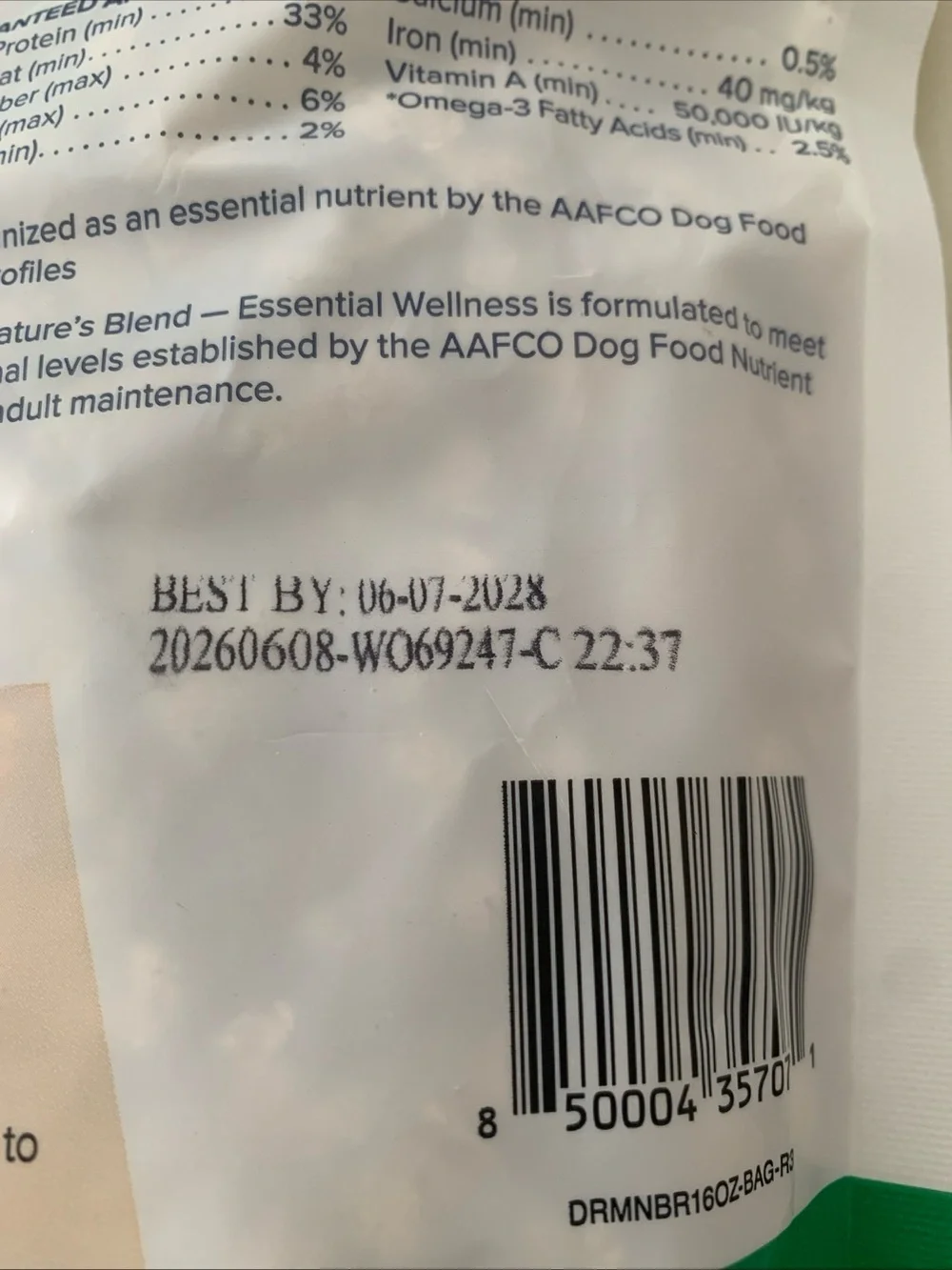 Dr marty Nature's Blend Essential Wellness Dog Food - Green